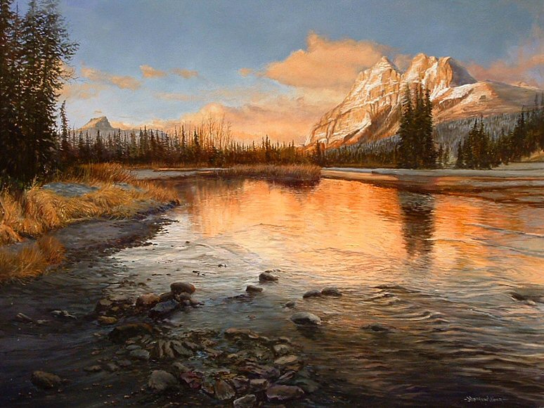 Image of art work “Mt. Kidd at Dawn”