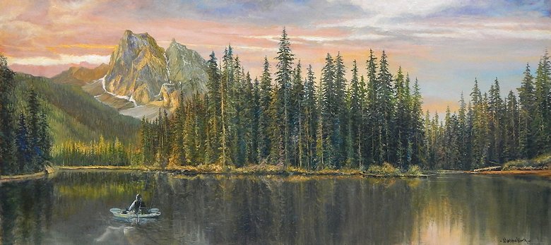 Image of art work “Serene Emerald Lake”