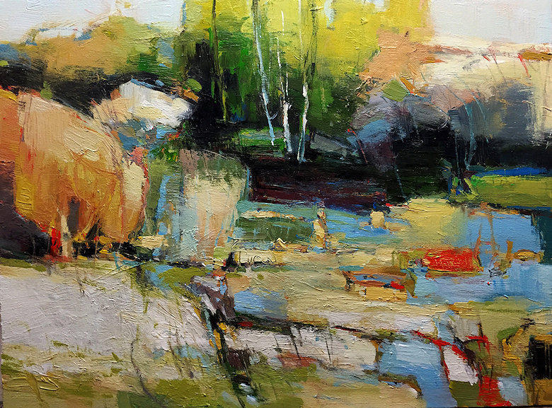 Image of art work “Pond Study - Cypress Hills”