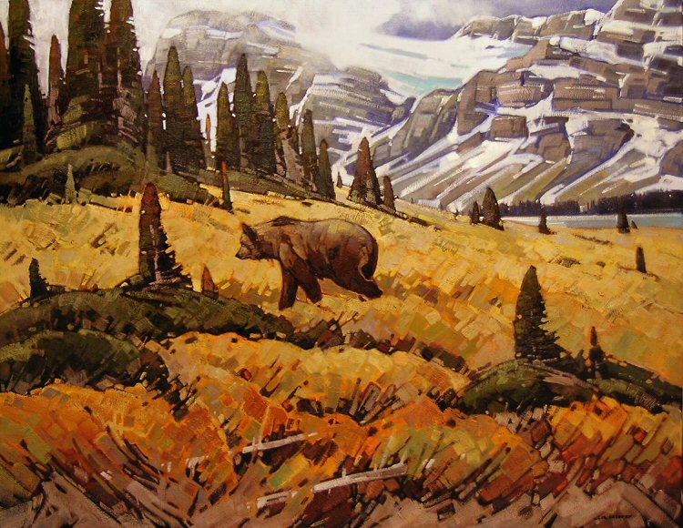 Image of art work &ldquo;Early Snow Fall Bow Lake&rdquo;