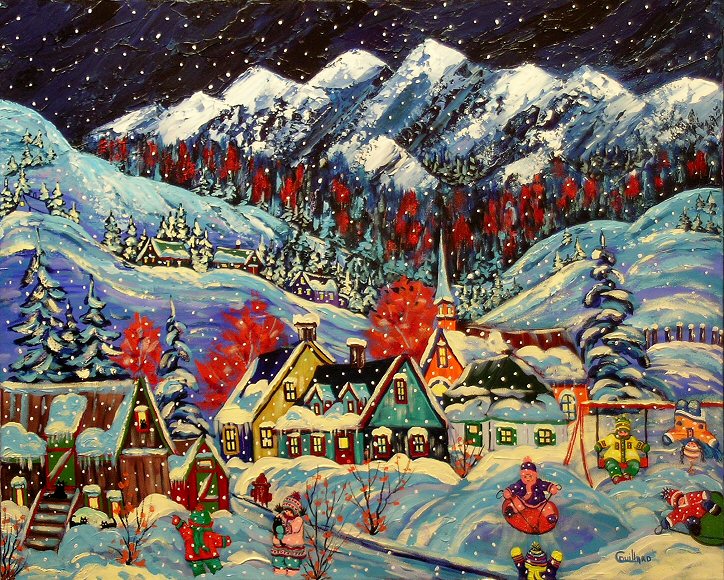 Image of art work &ldquo;Enjoying First Snow&rdquo;