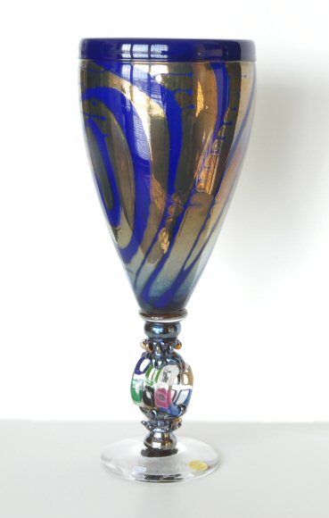 Image of art work &ldquo;Tall Swirl Vase - Blue&rdquo;