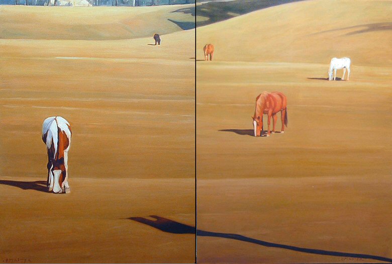 Image of art work “Horses and Shadow I and II”
